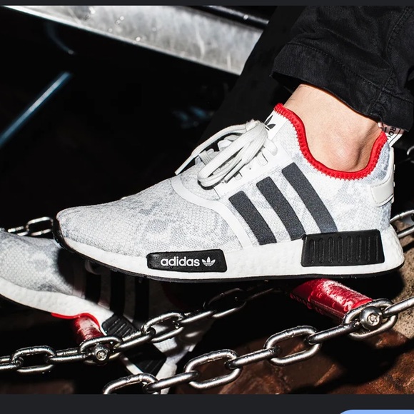 Adidas Snakeskin - 'White Black Scarlet- Men’s Size 5.5 Woman’s Size 7